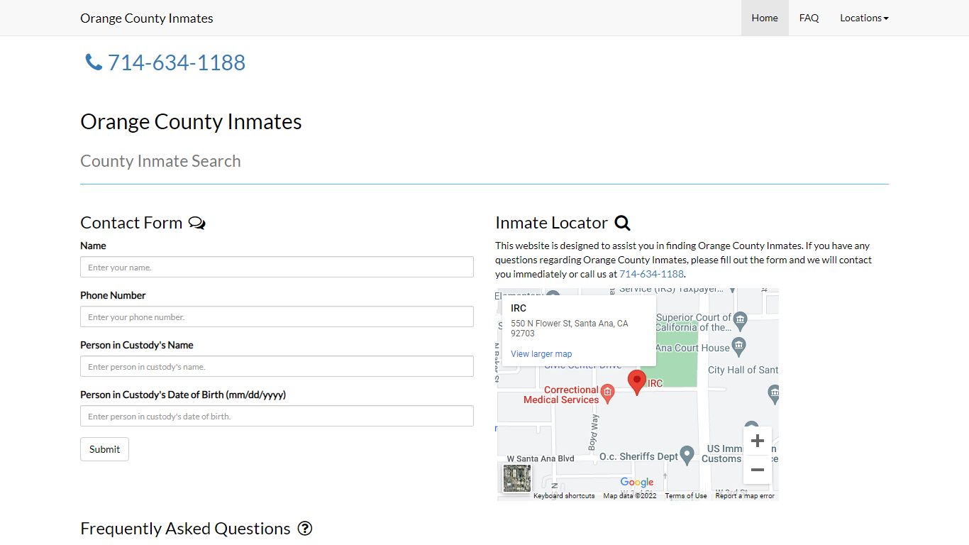 Orange County Inmates - Home - Find an Inmate